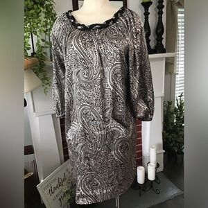 Sharagano midi straight line dress.EUC